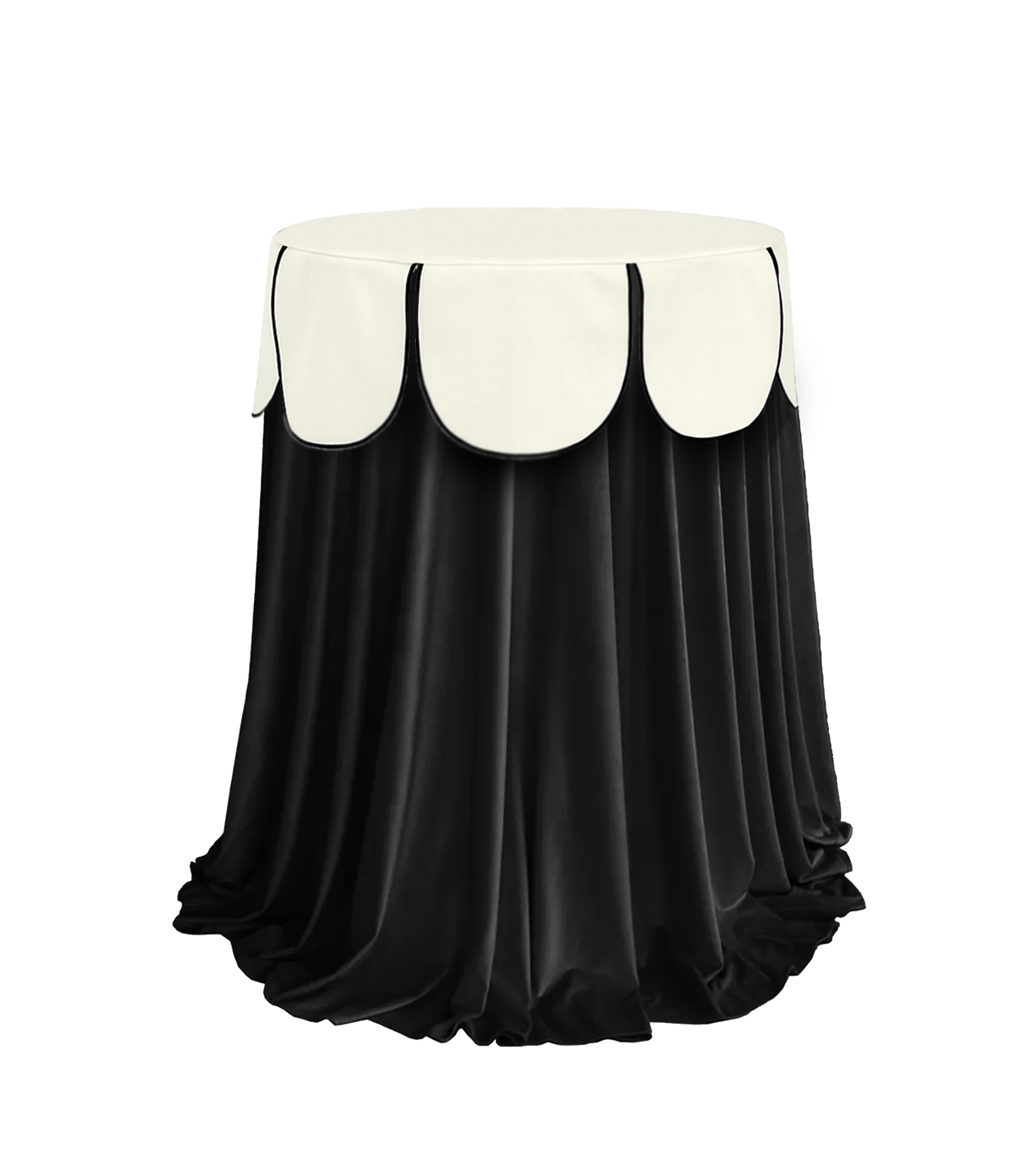 Стол "Yes, caap!" Tavola, milky way + скатерть велюр черная  - Фото миниатюра 1