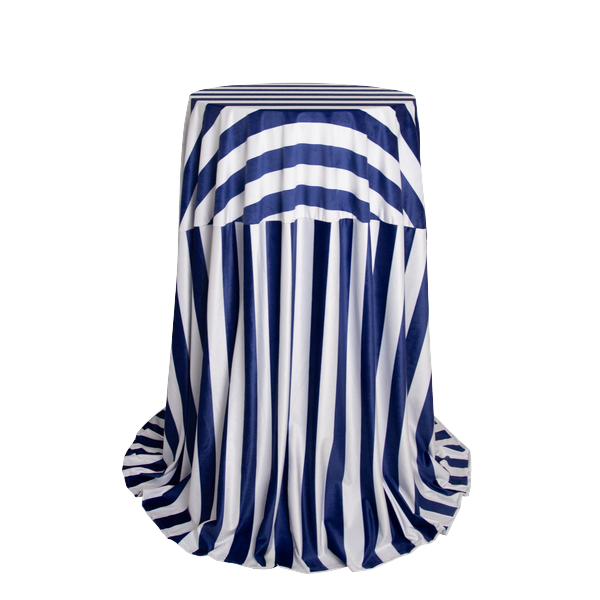 Скатерть для коктейльного столика, сине-белая полоска 