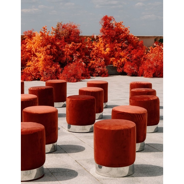 Пуф Gold, терракотовый велюр - Фото 5