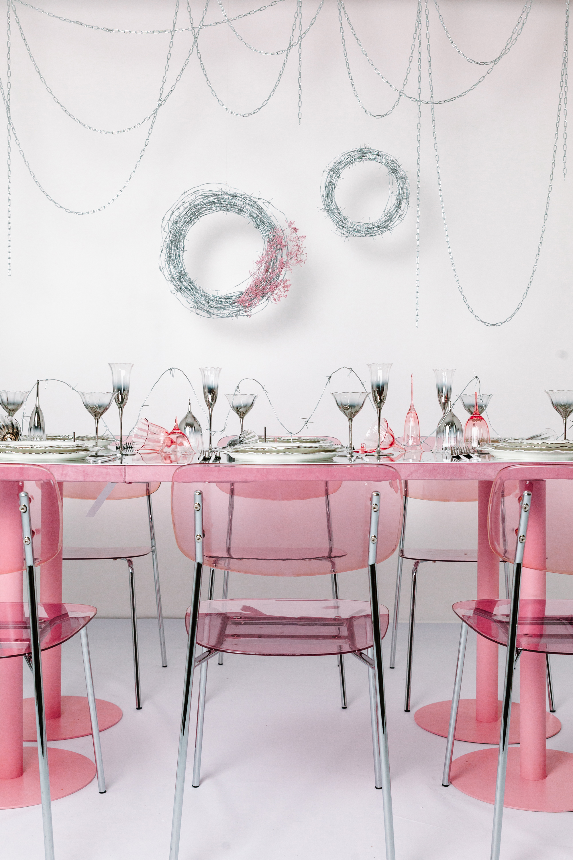 Стул Prism Silver, Розовые очки