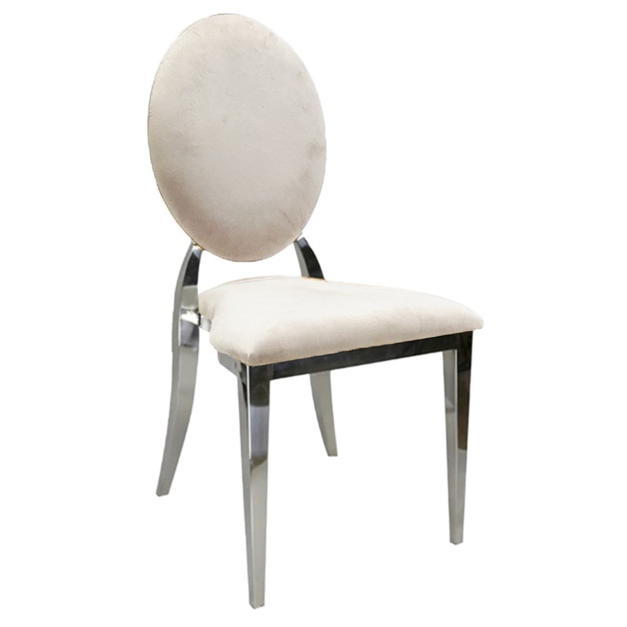 Стул Вашингтон Серебро, велюр молочный - Фото миниатюра 1