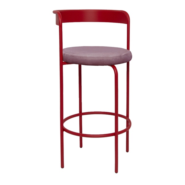 Стул барный Колори Красный бархат + Розовая помада