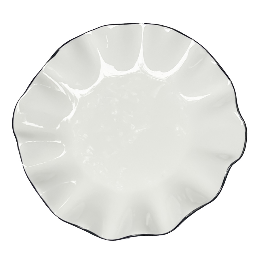 Сервировочная тарелка Lotus black rim - Фото миниатюра 1