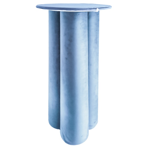 Коктейльный стол Сквош голубой велюр