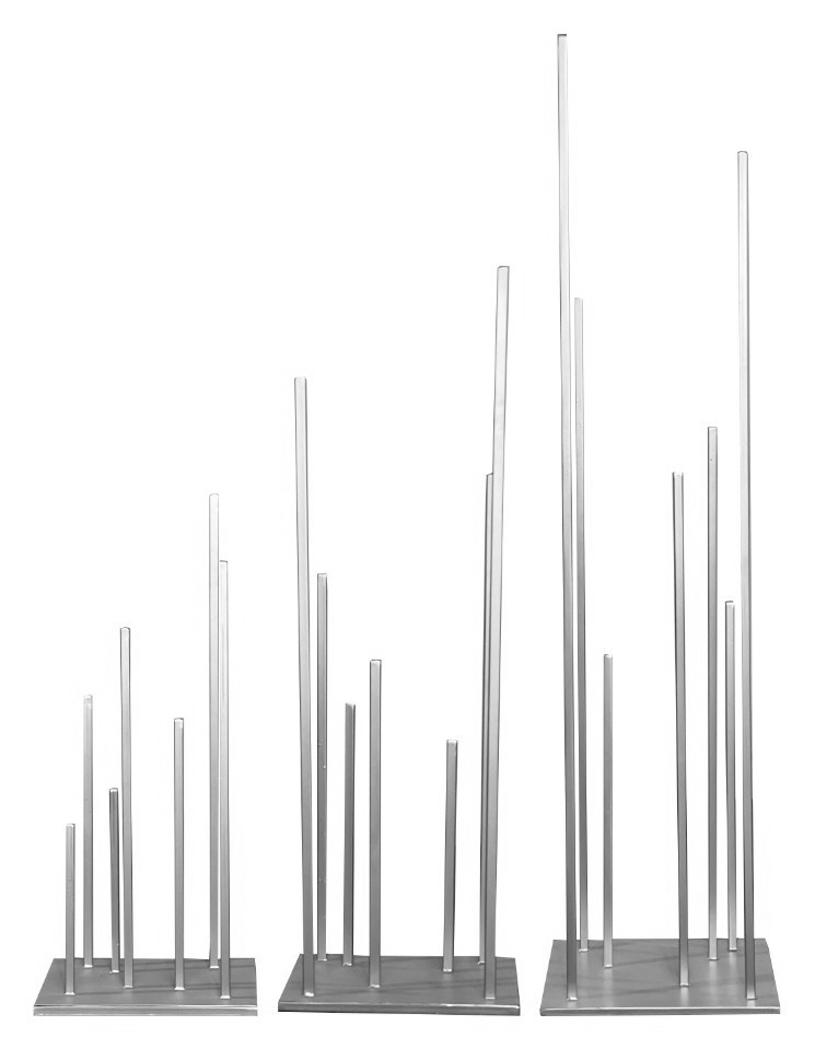 Сет стоек Еж С - Л, серебро перекрас