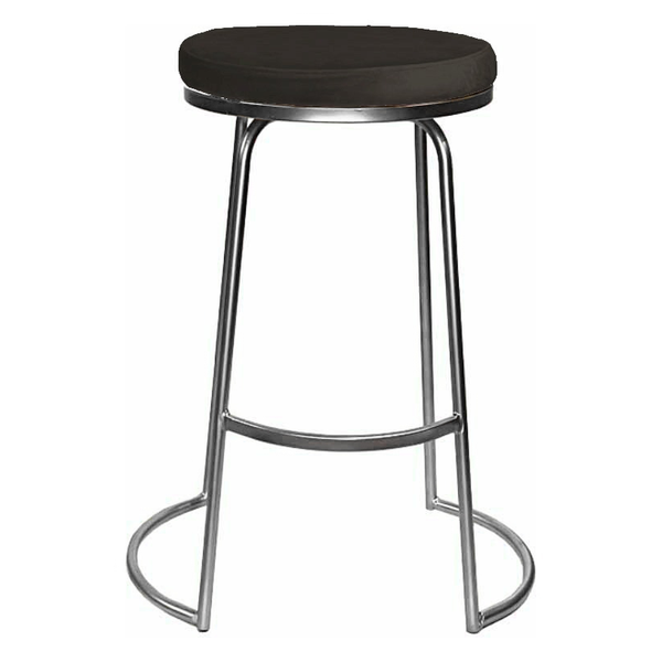 Стул барный Модерн Сэддл Шоко мокка + серебро, перекрас