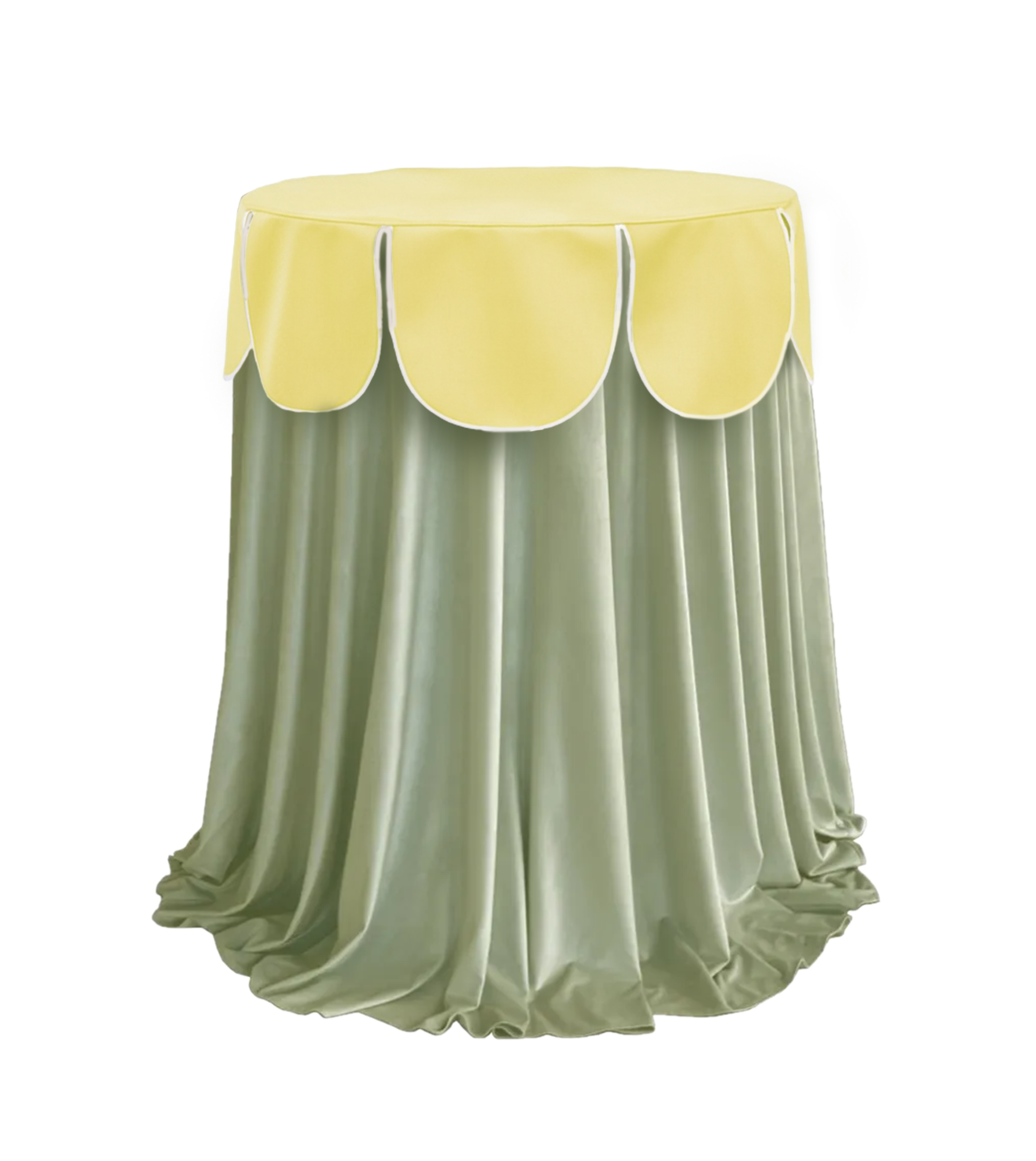 Стол "Yes, caap!" Tavola, yellow submaribe + скатерть весенняя зелень, велюр  - Фото основное 1