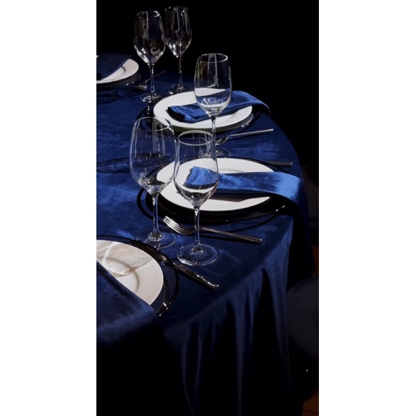 Салфетка велюр, сапфировая - Фото 4