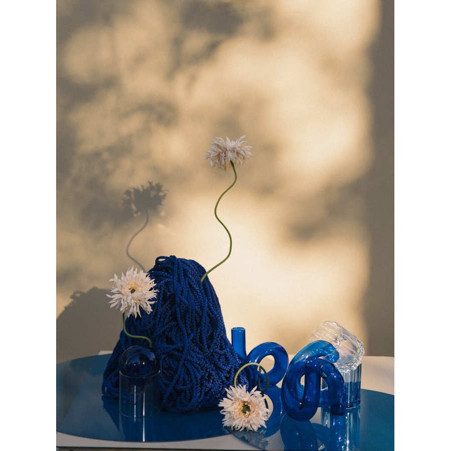 Стеклянная вазочка Пайпер синий электрик - Фото миниатюра 5