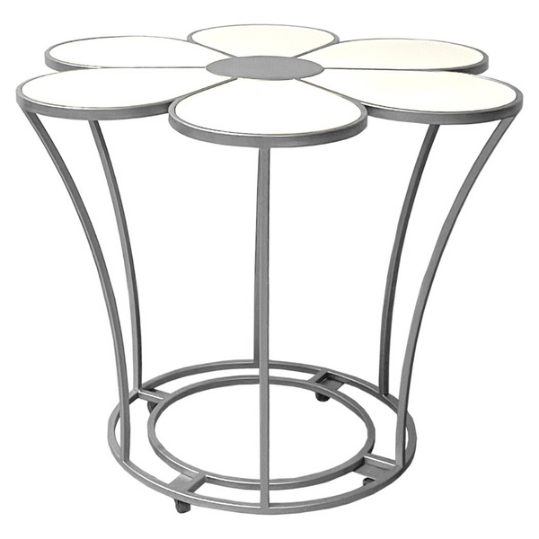 Столик для торта Сквош Ромашка, серебро (перекрас) 