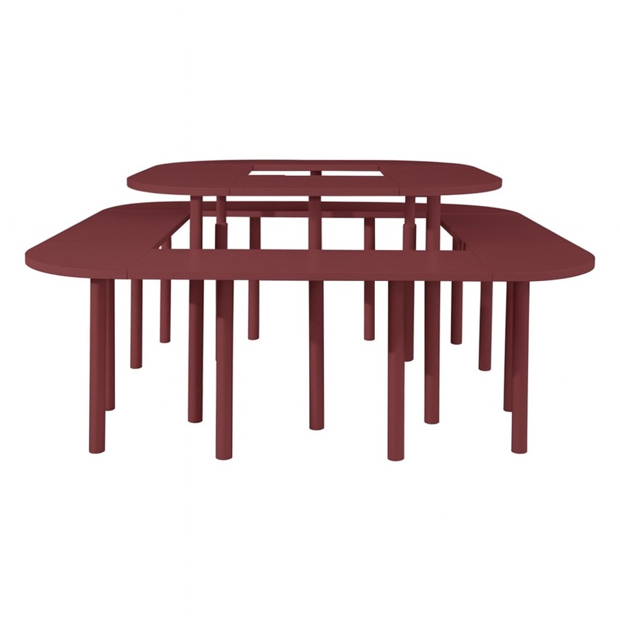 Стол коктейльный Twist Rectangle M, пьяная вишня (телескопическая нога) - Фото миниатюра 4