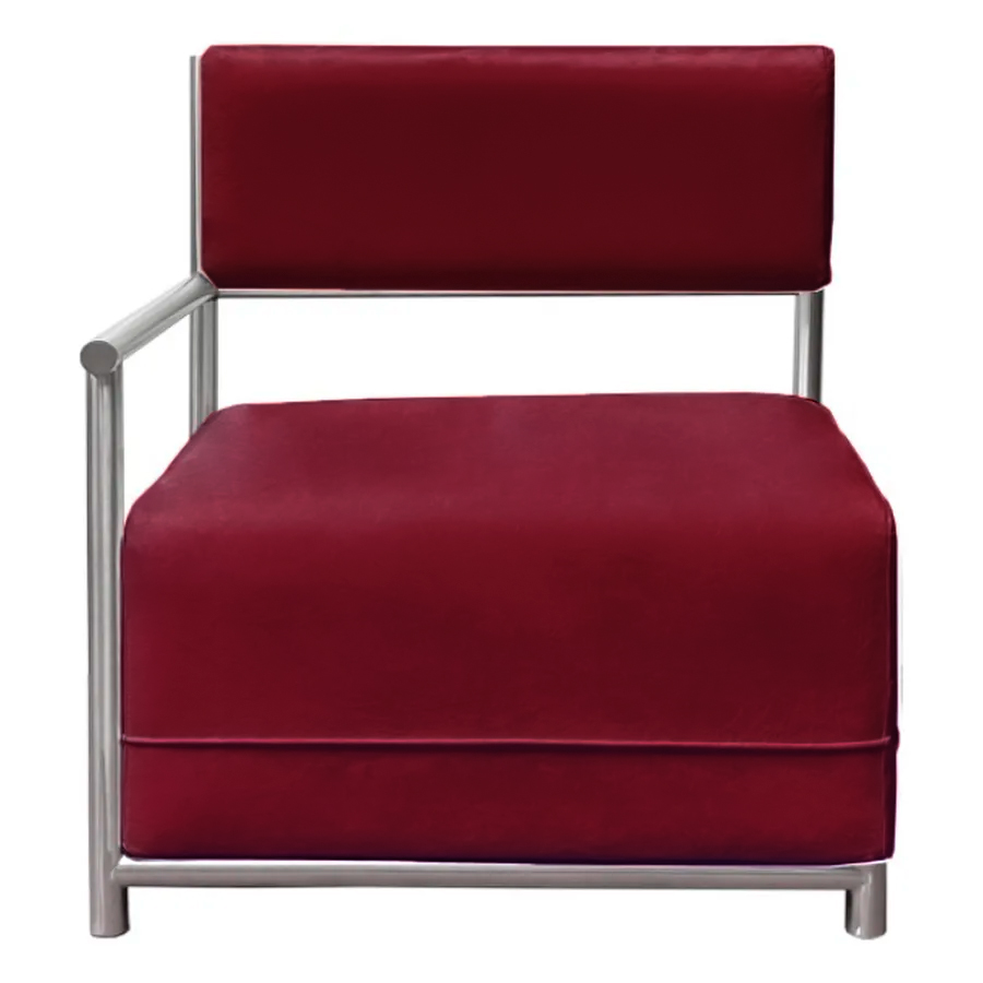 Диван Vice Versa Square Left, пьяная вишня - Фото миниатюра 1