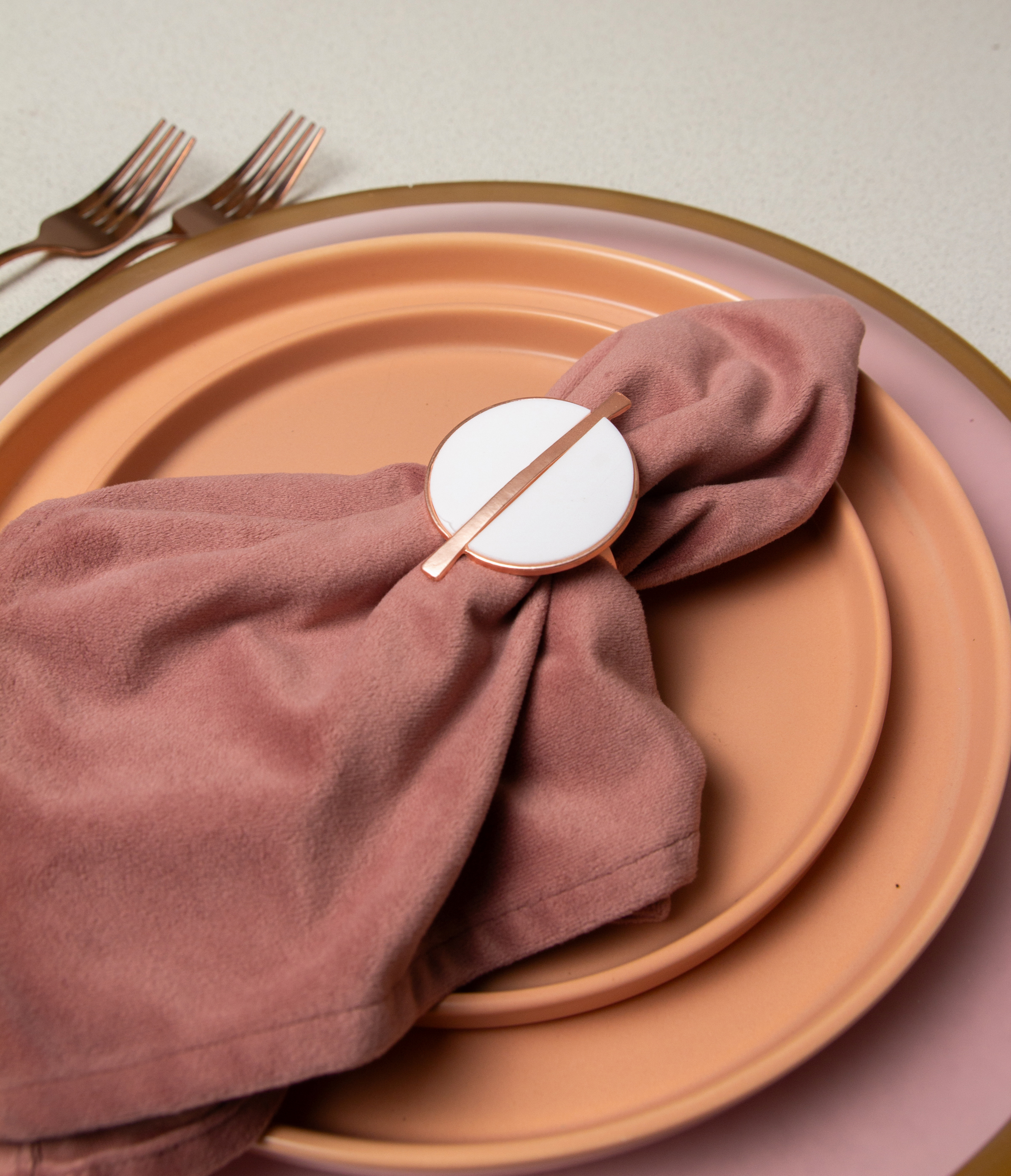 Кольцо для салфетки Баттон, белое