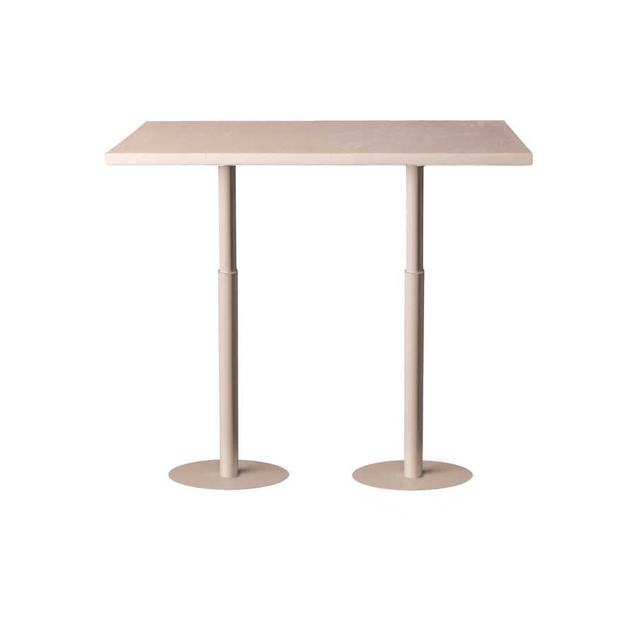 Стол коктейльный Rectangle M Twist, Кремовый бисквит (телескопические ноги) - Фото миниатюра 1