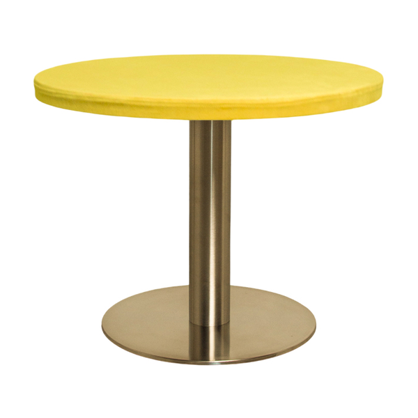 Стол Твист Круглый 43см, Золото + столешница, 60 см Желтая субмарина