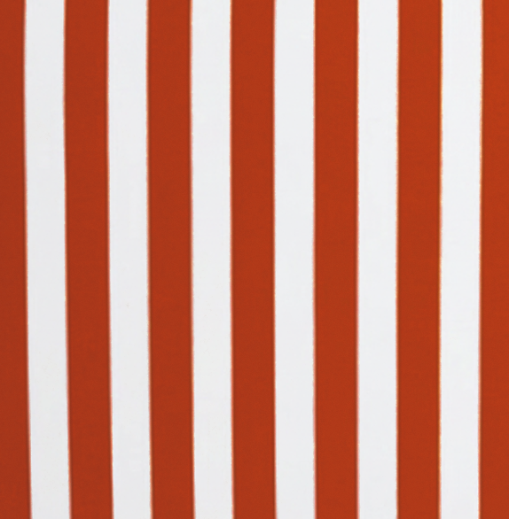 Чехол на круглый пуф, красно-белая полоска