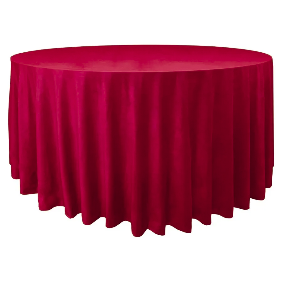 Скатерть велюр, круглая, Passion Experession МАЛИНОВО-КРАСНАЯ - Фото основное 1