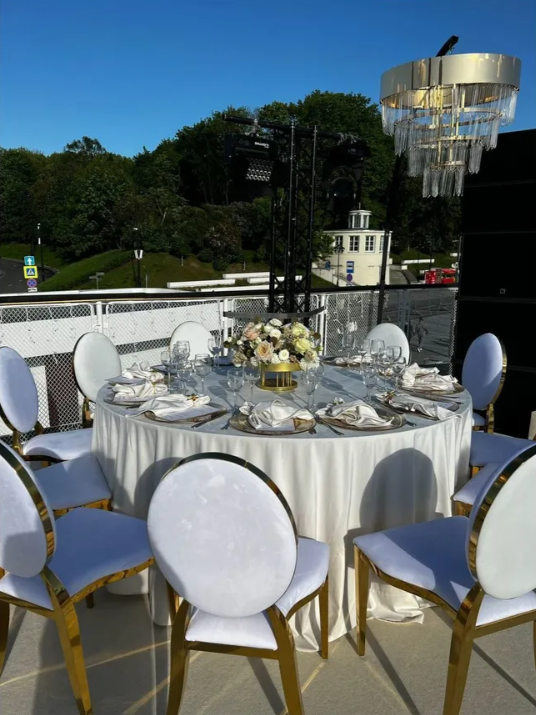 Скатерть велюр, круглая, молочная