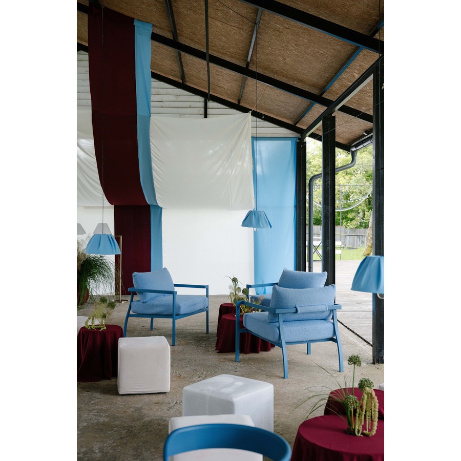 Кресло Huggi, Черничный йогурт + Blue Teddy - Фото миниатюра 6