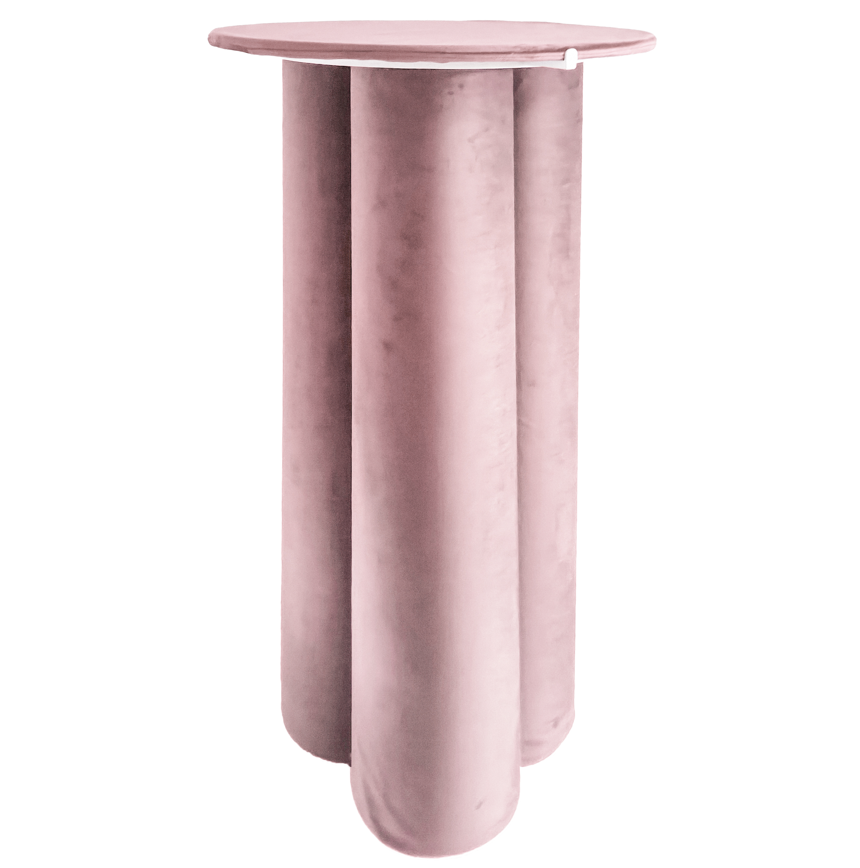 Коктейльный стол Сквош светло-розовый велюр
