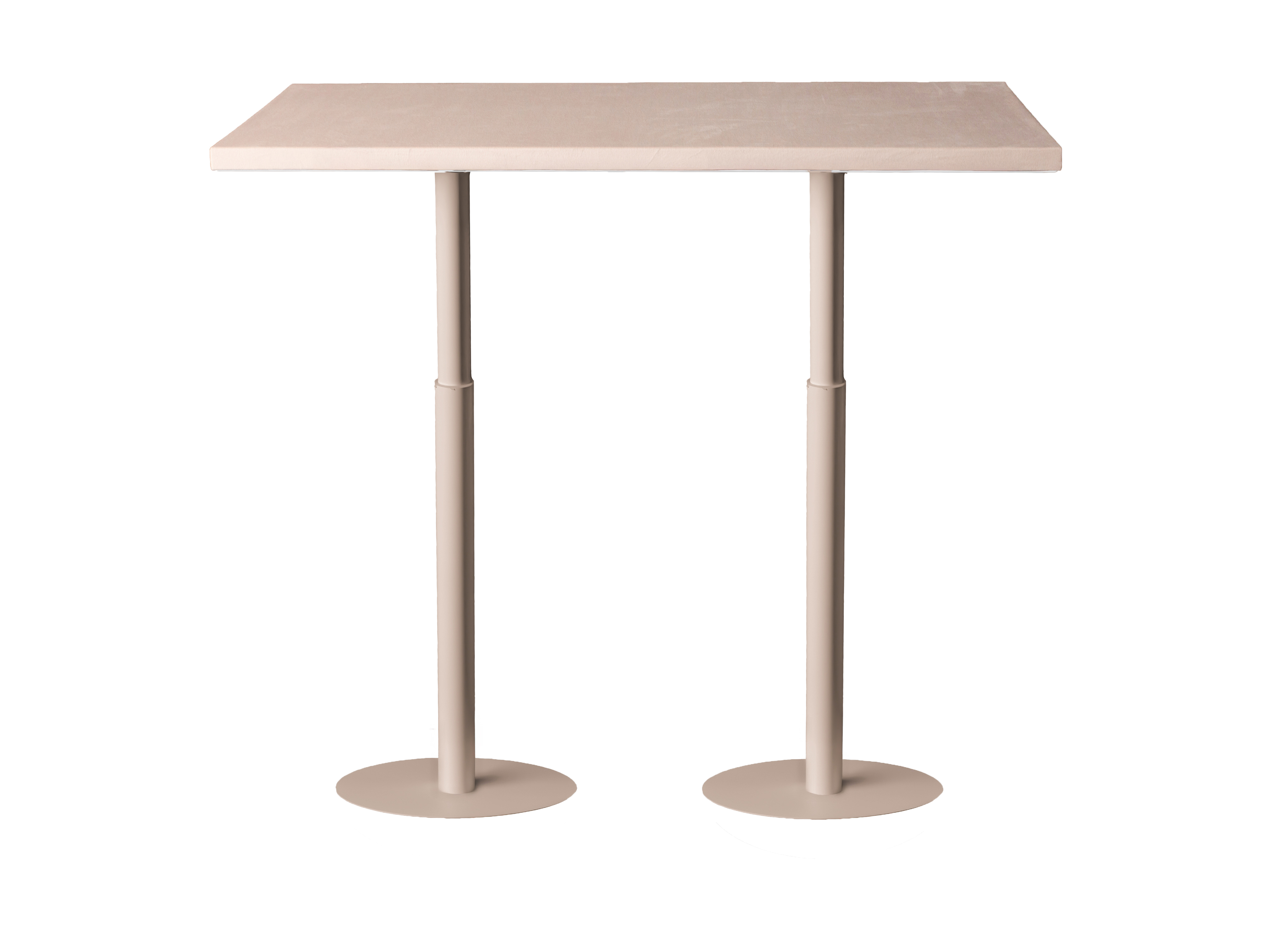 Стол коктейльный Твист Прямоугольный М, Кремовый бисквит (телескопические ноги)