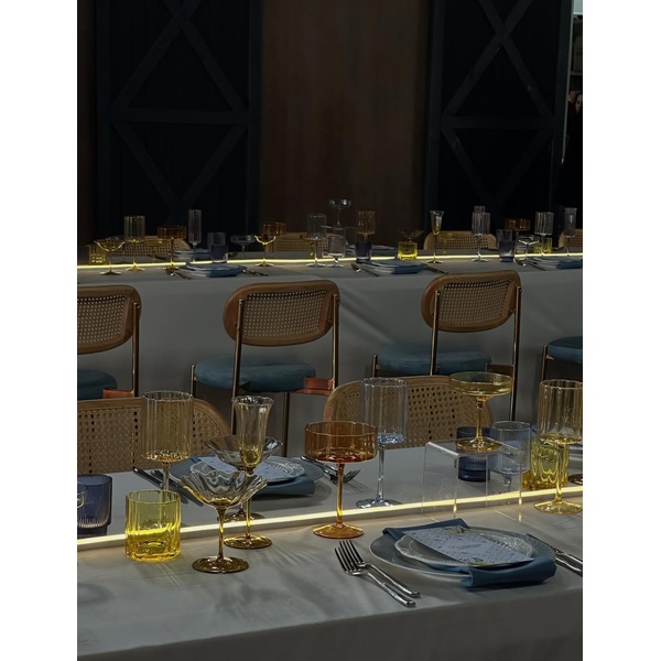 Стул Модерн Золото, Натуральный ротанг + Немного голубого - изображение 2