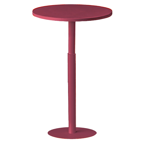 Стол коктейльный Twist Circle, пьяная вишня (телескопическая нога) 