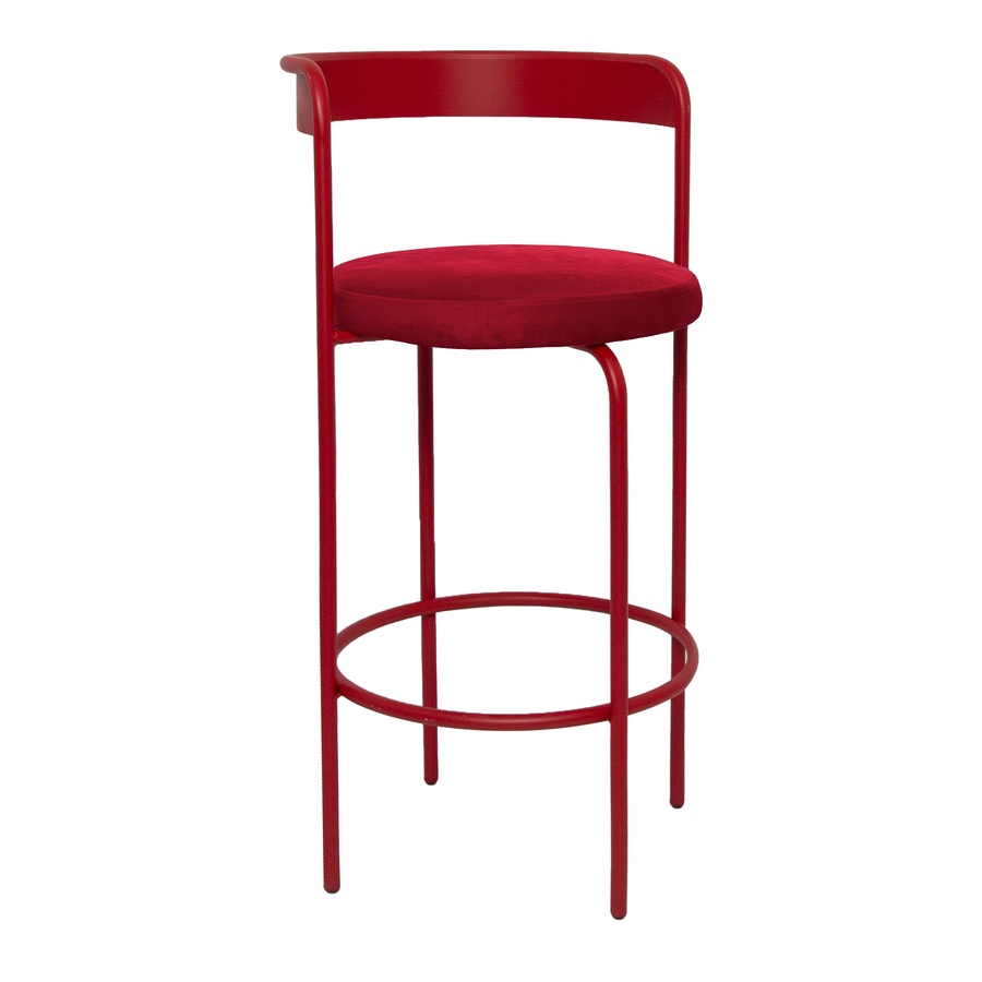 Стул барный Колори Красный бархат + Малиново-красный - Фото миниатюра 1