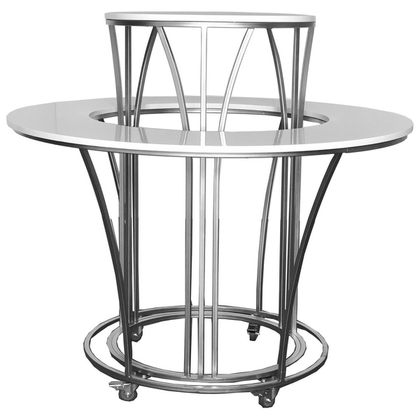 Столик для торта Клэр, серебро (перекрас) 