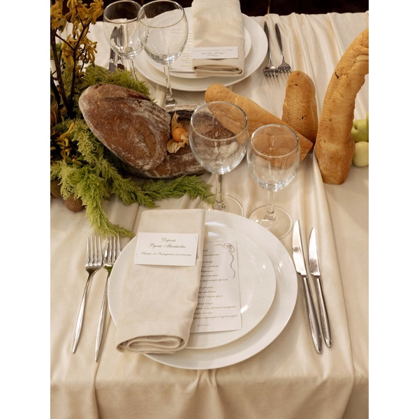 Скатерть велюр, прямоугольная, кремовый бисквит ХЛ - изображение 6