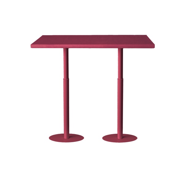 Стол коктейльный Twist Rectangle M, пьяная вишня (телескопическая нога) - Фото 1