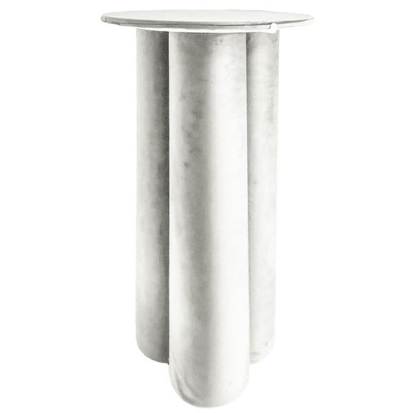 Коктейльный стол Сквош молочный, велюр