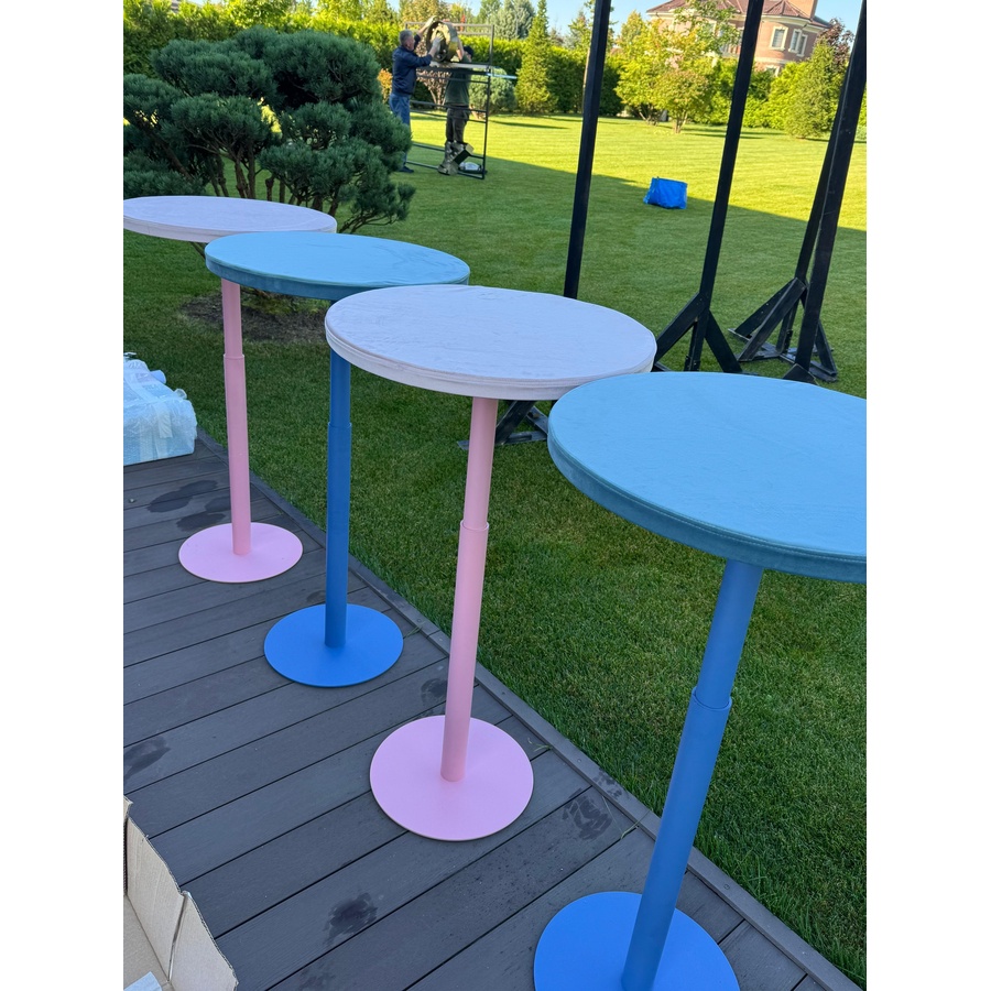 Стол коктейльный Twist Circle, Розовая помадка + светло-розовый - Фото миниатюра 4