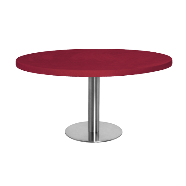Стол Твист Круглый 43см, Серебро + столешница, 90 см Пьяная вишня