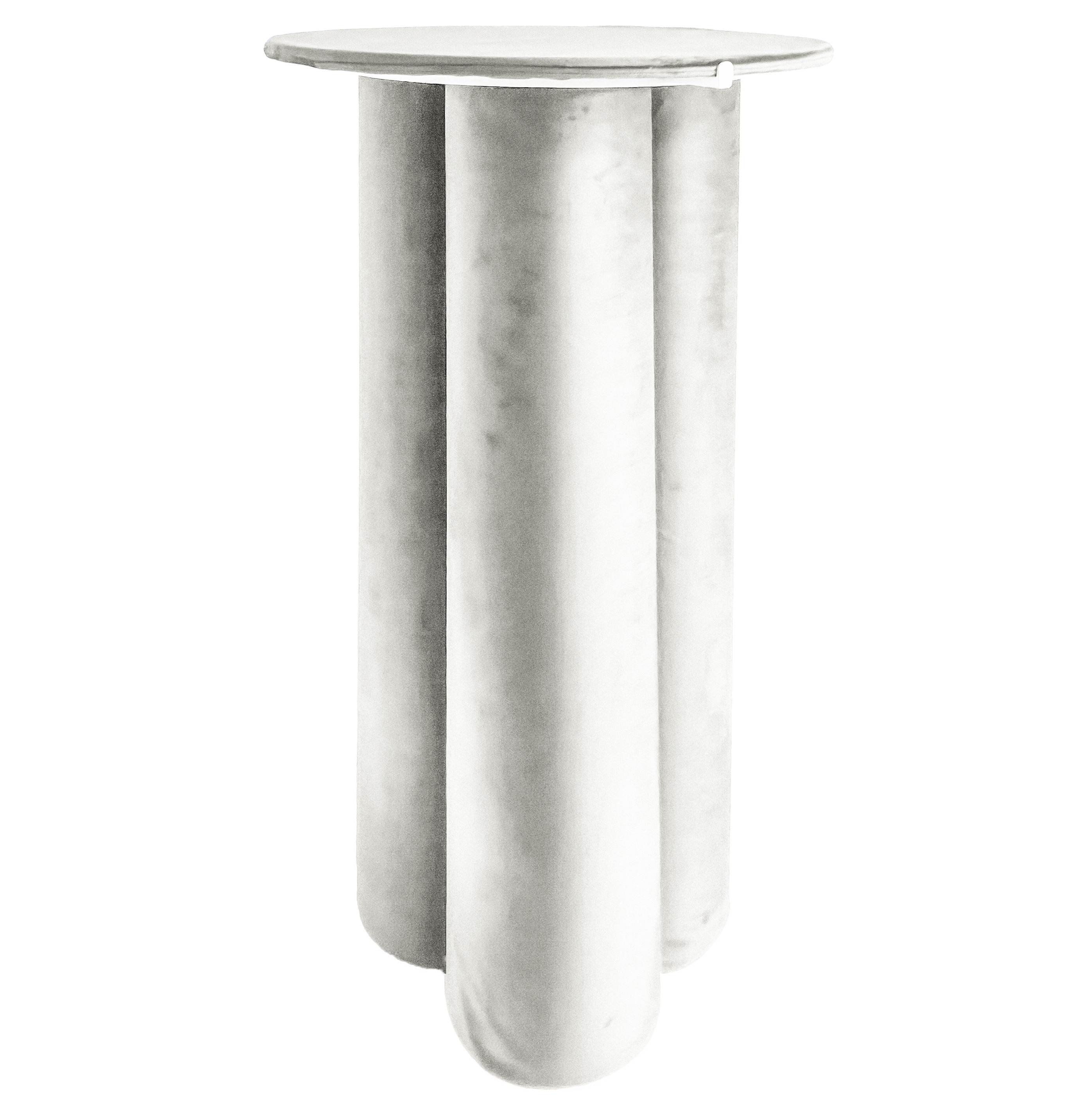 Коктейльный стол Сквош молочный, велюр