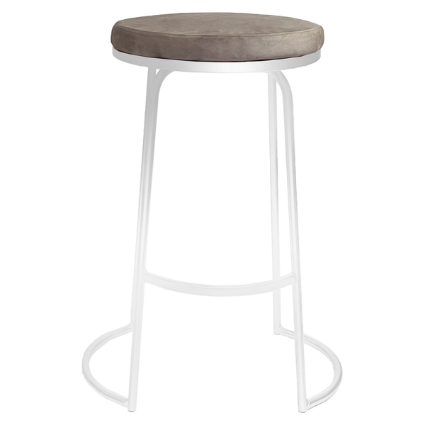 Стул барный Модерн Сэддл Коко + белый, перекрас 