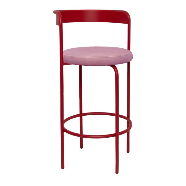 Стул барный Колори Красный бархат + Куколка