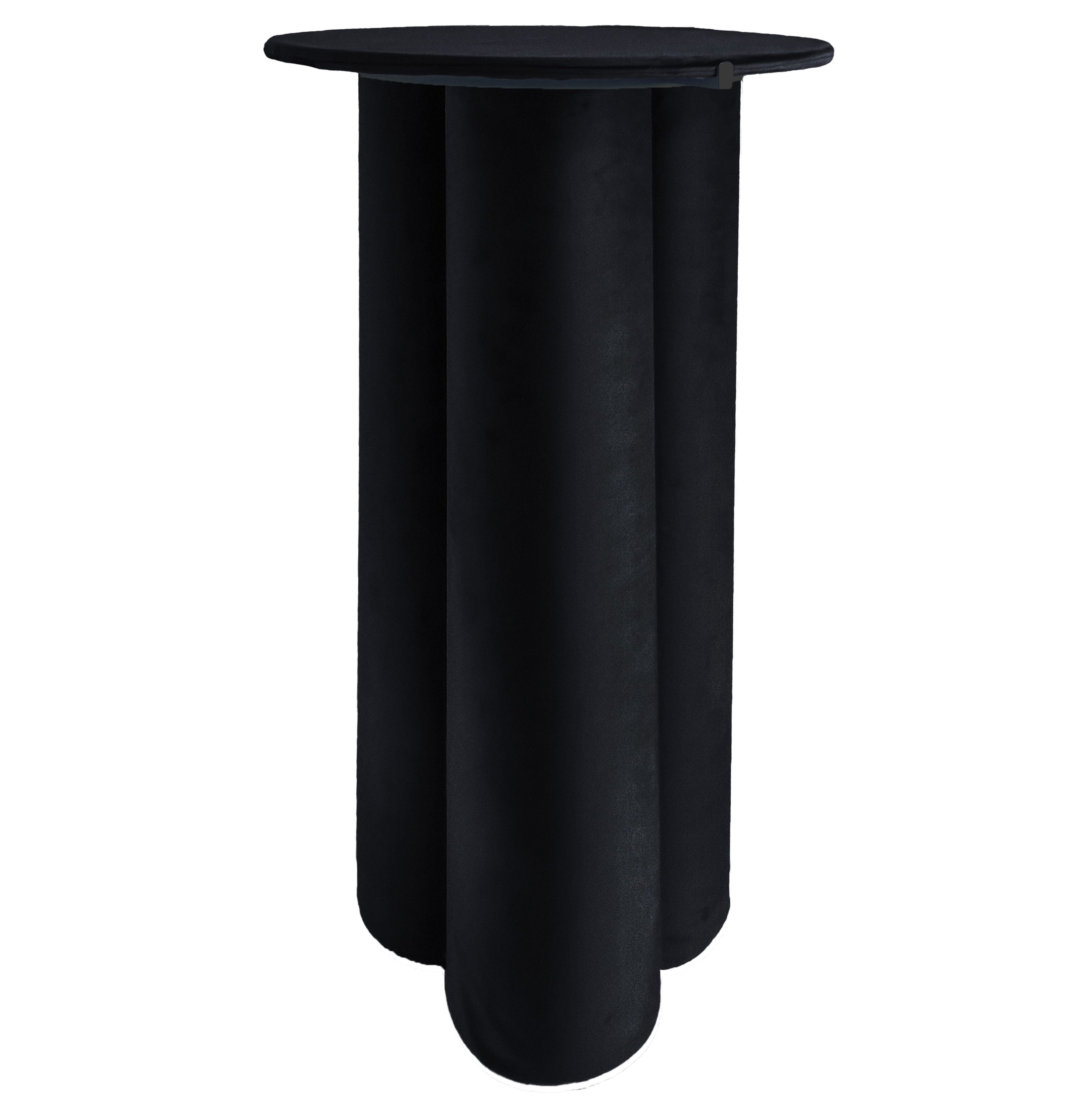 Коктейльный стол Сквош черный велюр