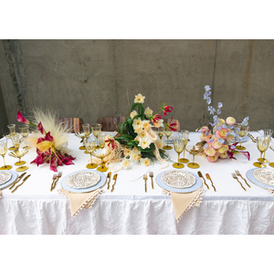 Салфетка из смесового льна, Beige Pompoms - Фото 3