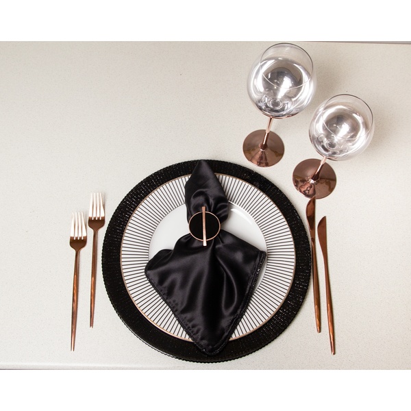 Кольцо для салфетки Баттон, черное - изображение 4