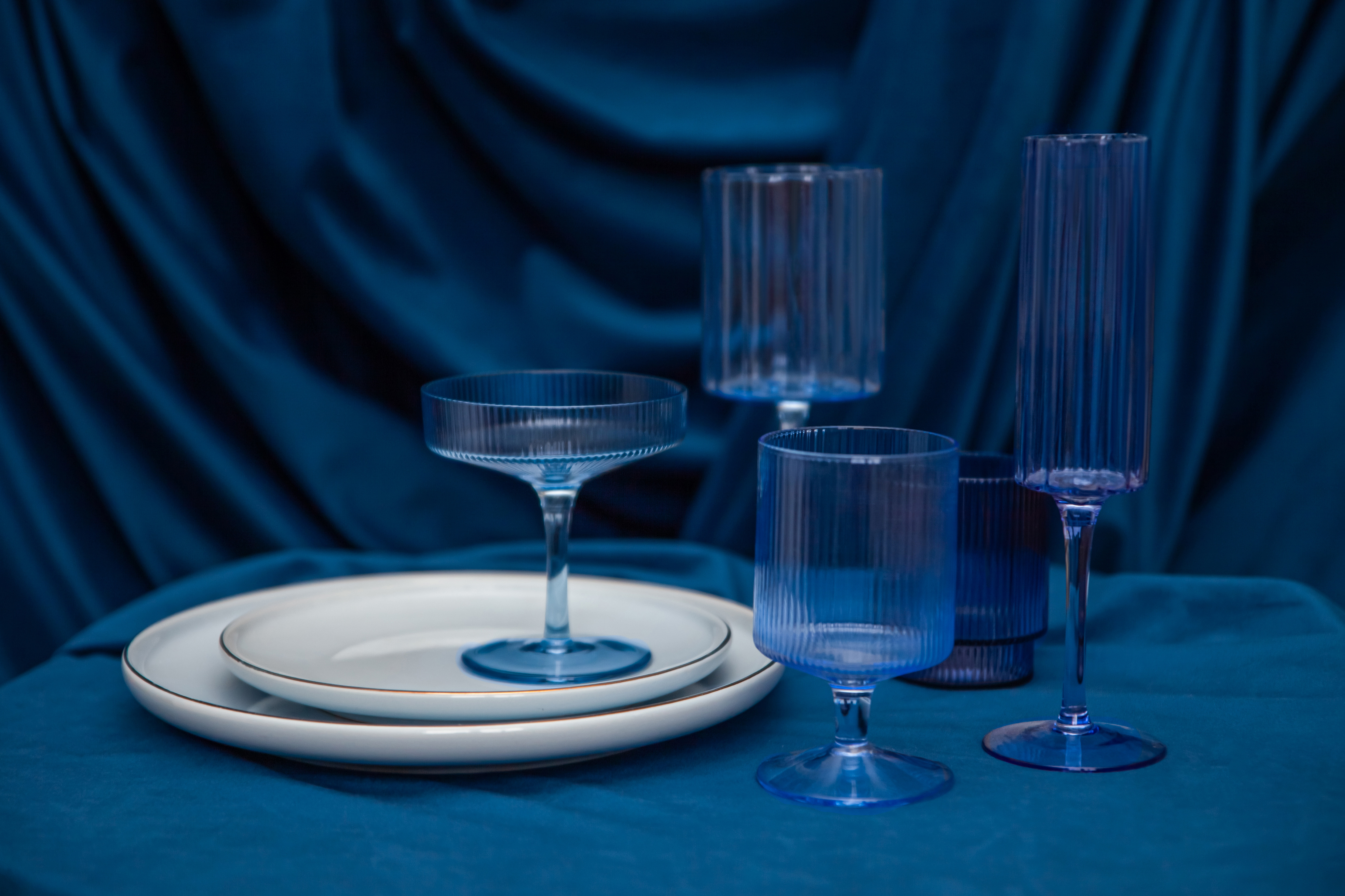 Синий велюр, сапфир