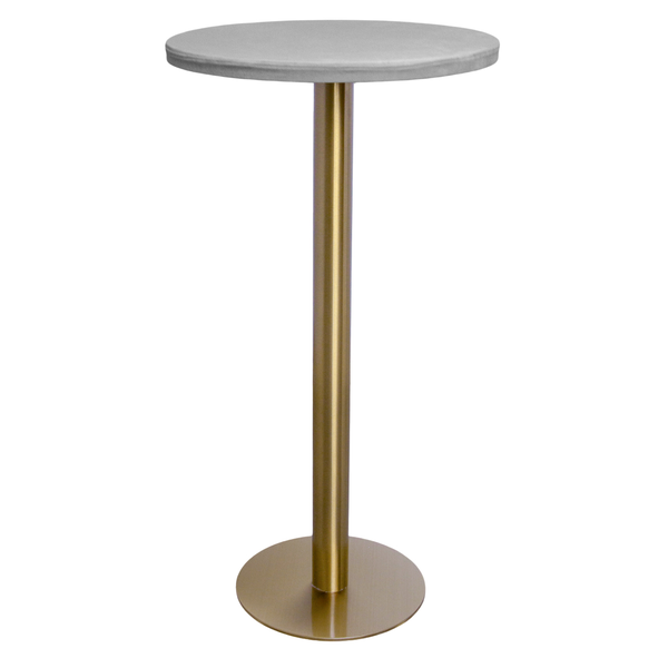 Стол коктейльный Твист Круглый, Золото + Лайт Грей 