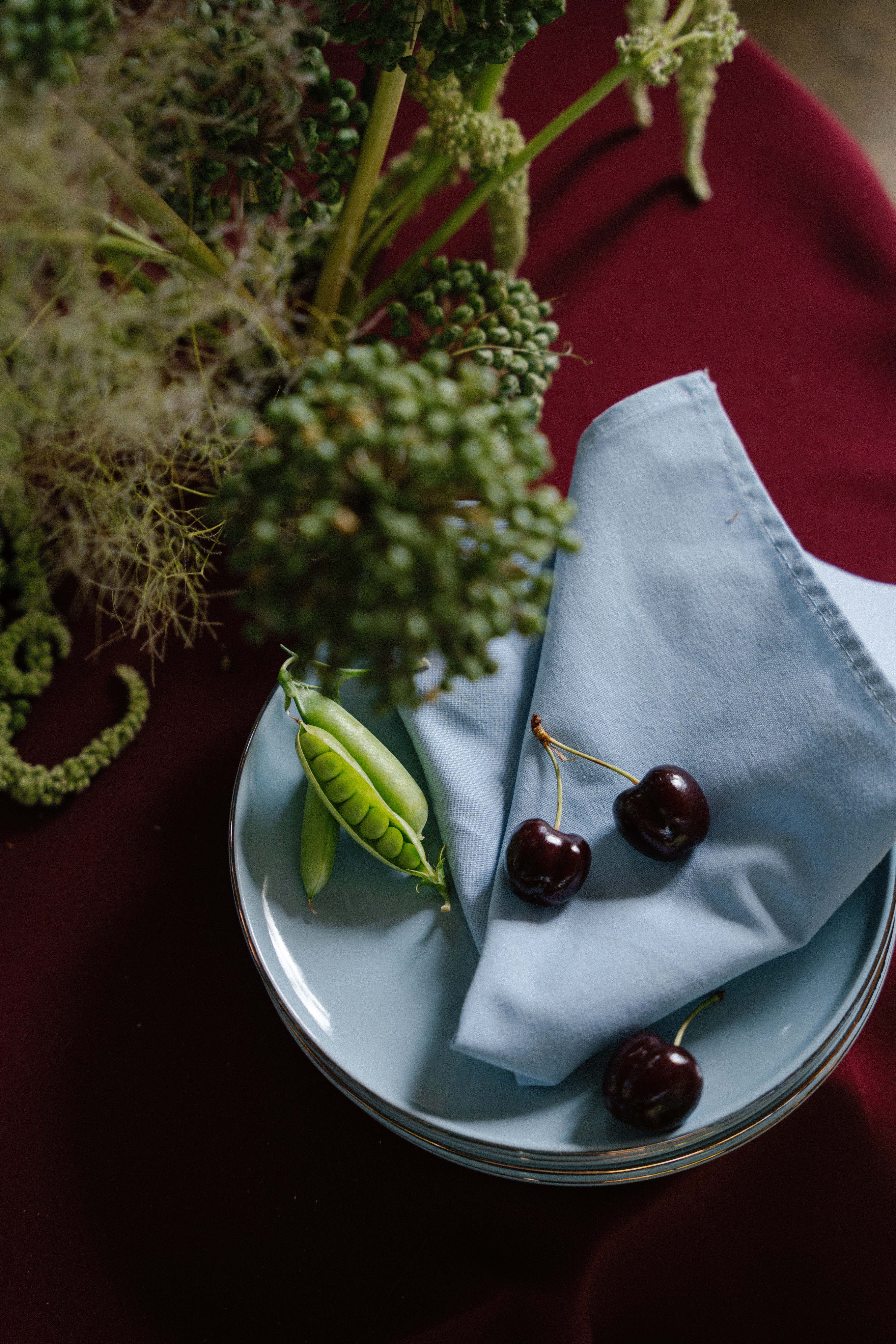 Салфетка из смесового льна, Немного злопамятная незабудка