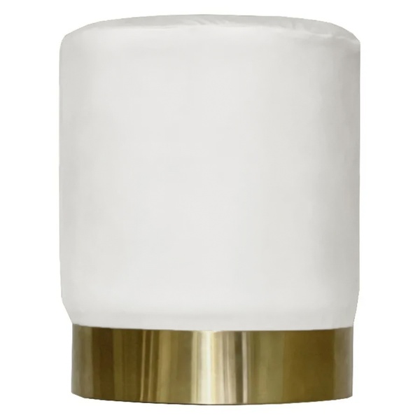 Пуф Gold, белоснежный велюр