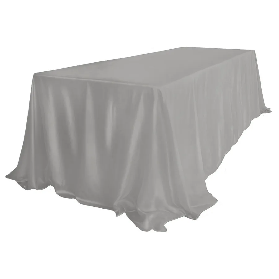 Скатерть велюр, прямоугольная, светло-серая XL - Фото основное 1
