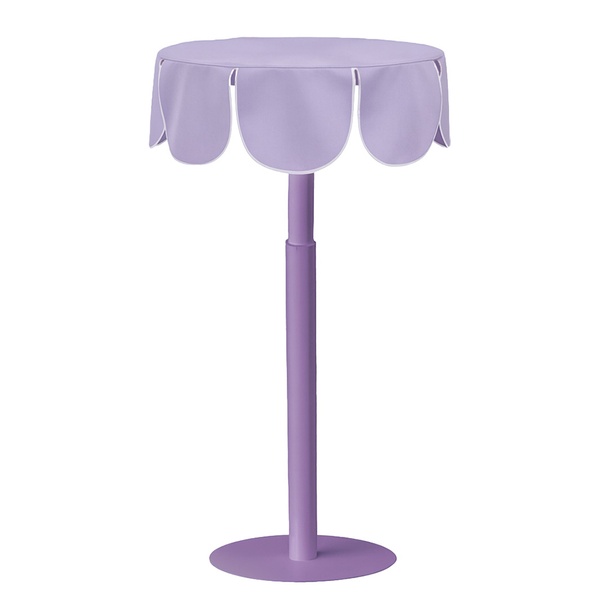 Стол "Yes, Caap" Twist Circle, violet ice cream+pale orchid, велюр (телескопическая нога)