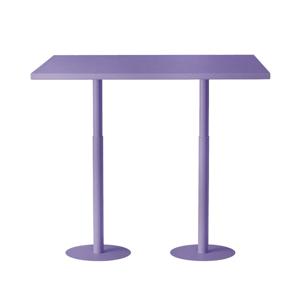 Стол коктейльный, Twist Rectangle M, violet ice cream+pale orchid (телескопические ноги)  - Фото 1