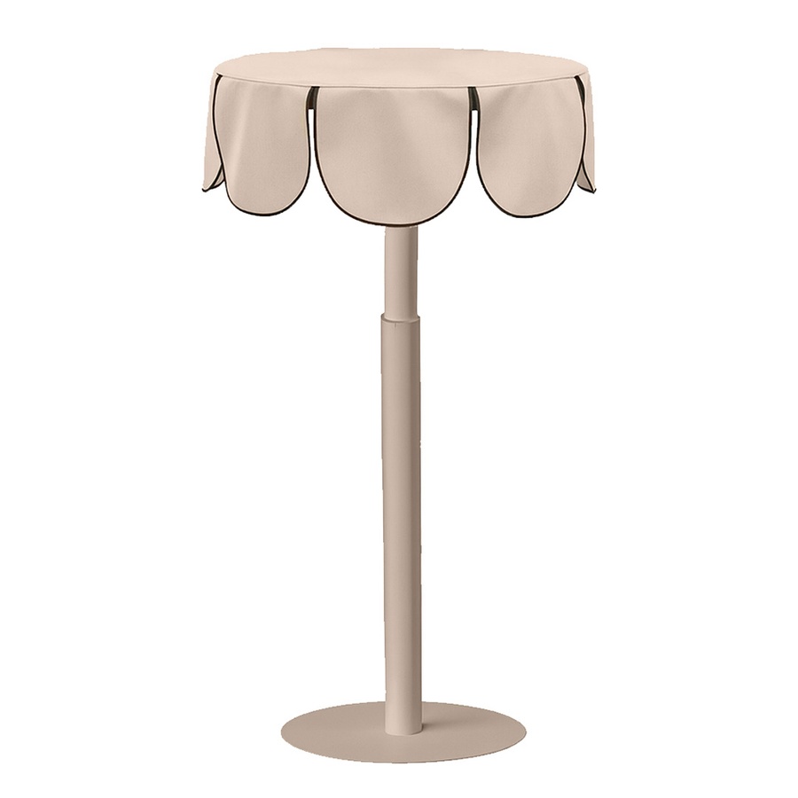 Стол "Yes, Caap" Twist Circle, кремовый бисквит + cream biscuit, велюр (телескопическая нога)   - Фото миниатюра 1