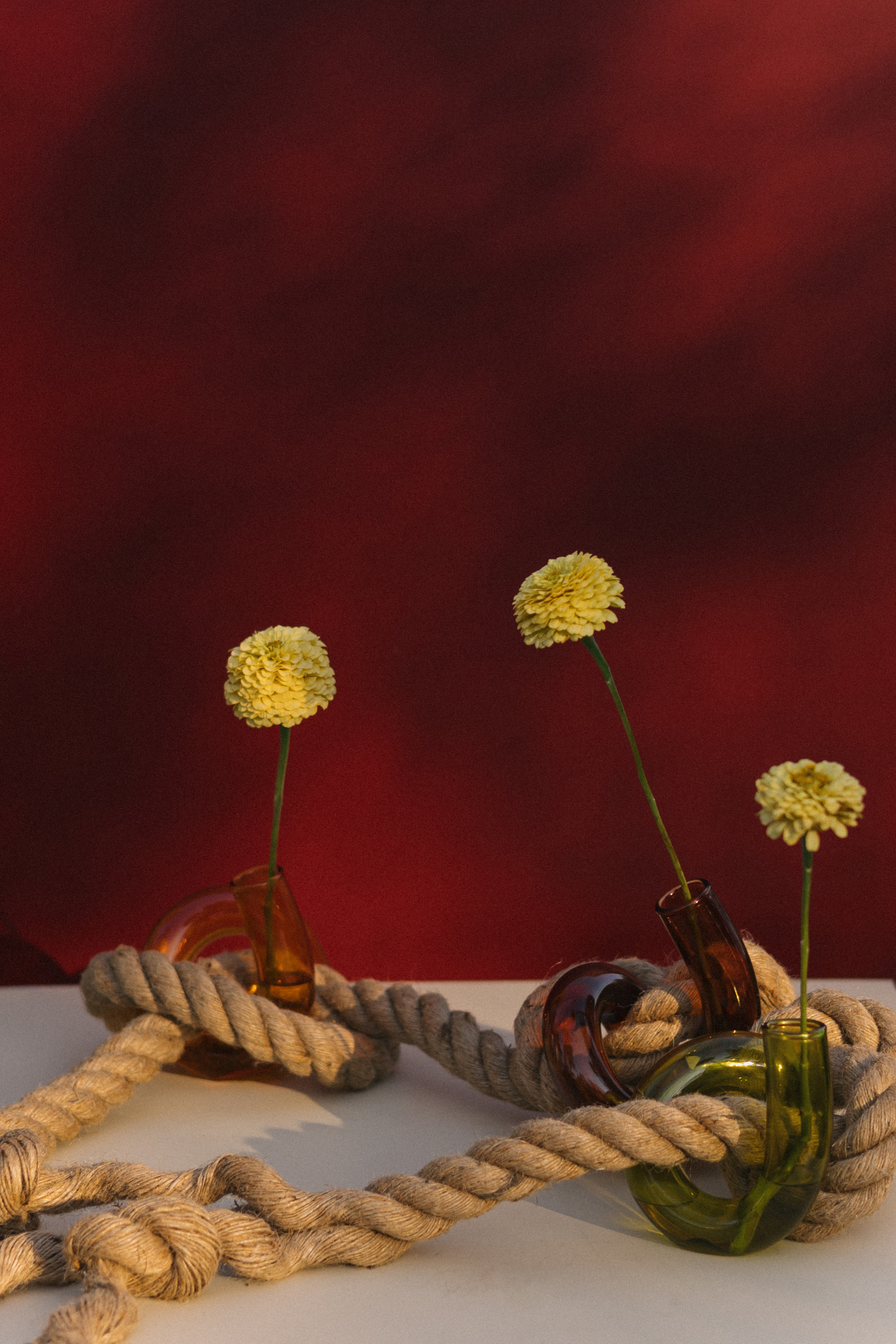 Стеклянная вазочка Пайпер коричневая