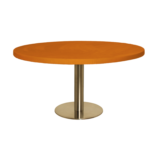 Стол Твист Круглый 43см, Золото + столешница, 90 см Терракотовая